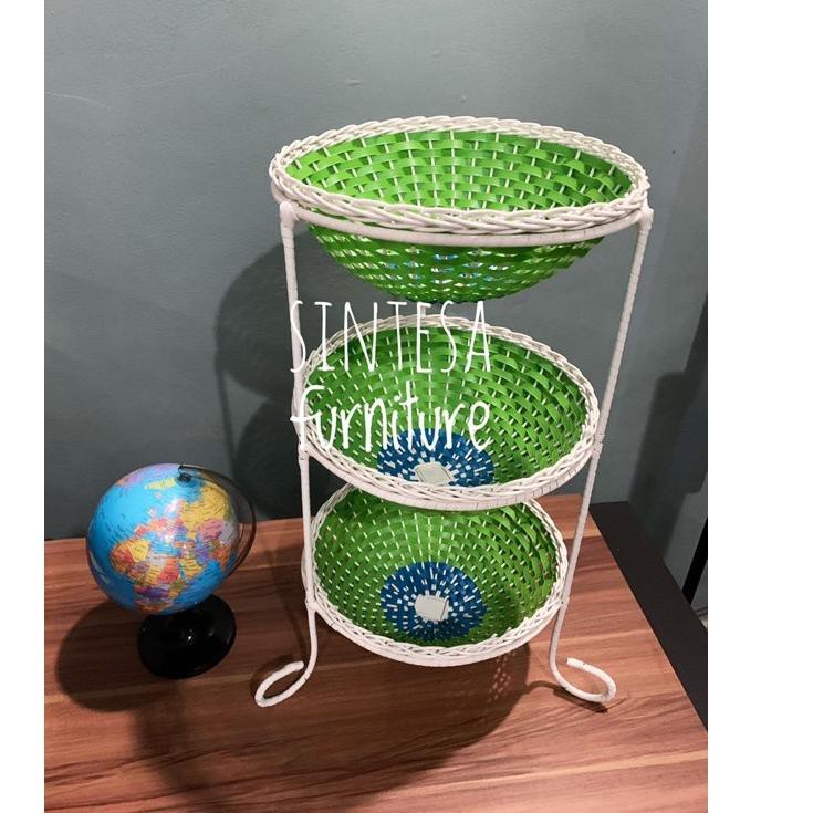 Giỏ Đựng Hành Tỏi S / D 70% Bằng Sợi Tổng Hợp 3 Tầng Dễ Thương | BigBuy360 - bigbuy360.vn