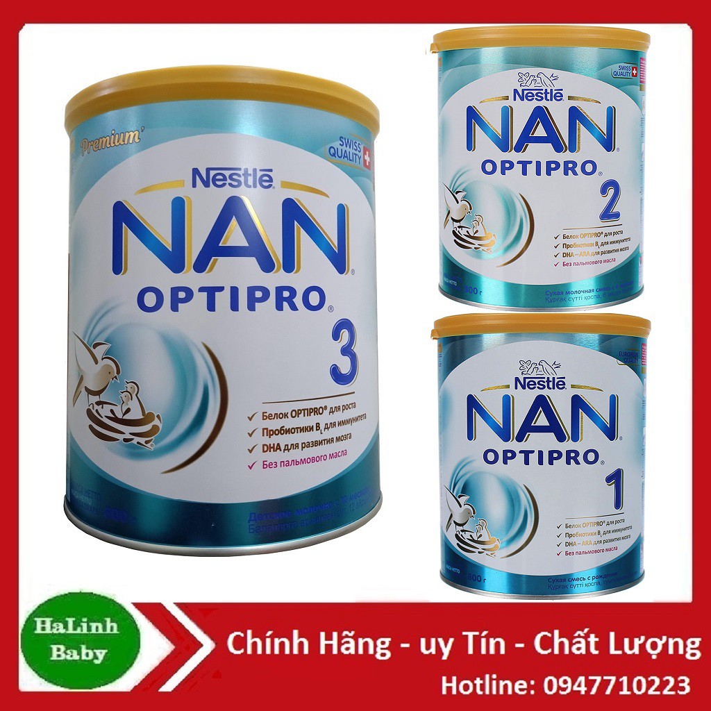 [Mẫu mới] Sữa Nan Nga 1,2,3,4 hộp 800g ( Date 2022 )