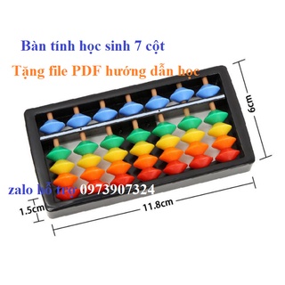 Bàn tính soroban mini 7 cột màu sắc