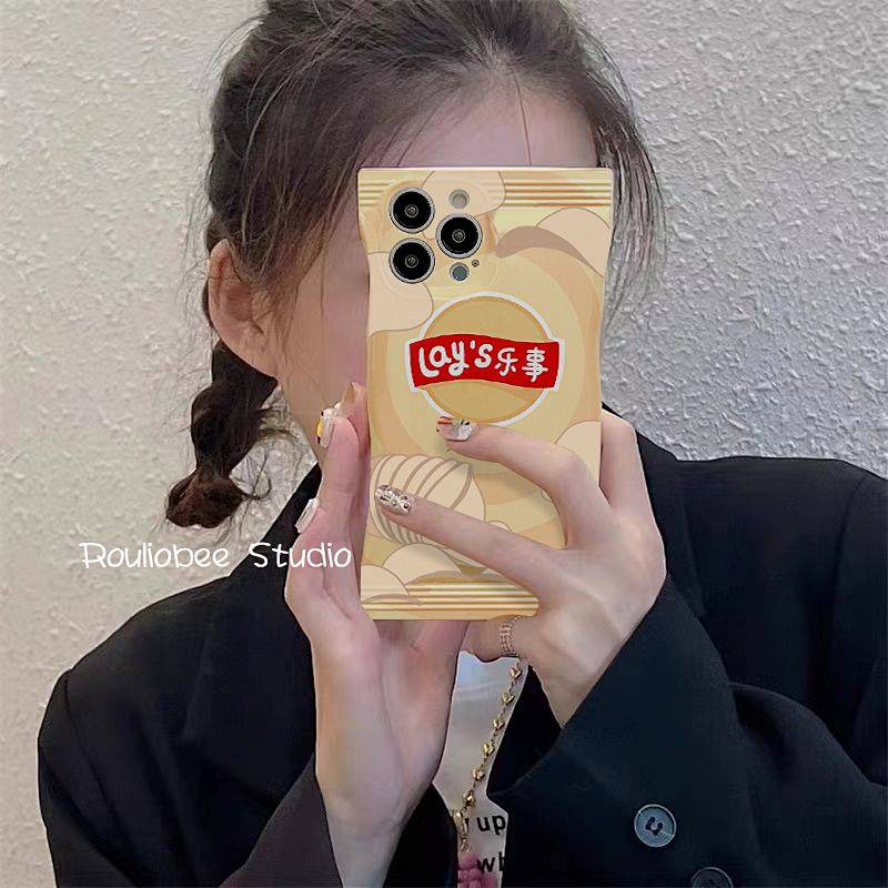 Candy Potato Chips Apple 14 Couple Iphone13promax Phone Case 11/12 Female Xsxr Case 7 8Plus nE7T