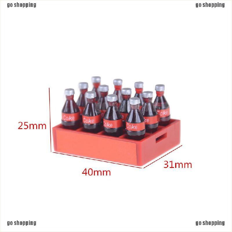 Bộ 13 chai nước coke mini tỷ lệ 1:12 cho nhà đồ chơi búp bê