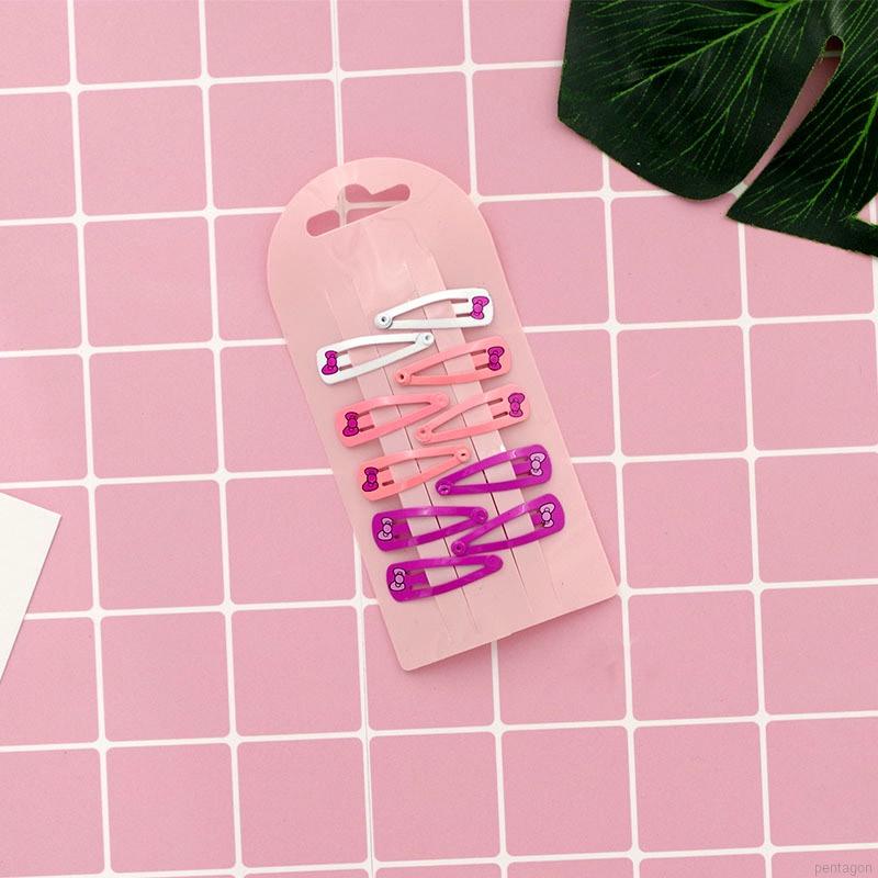 Set 10 kẹp tóc họa tiết hoa dễ thương xinh xắn cho bé gái