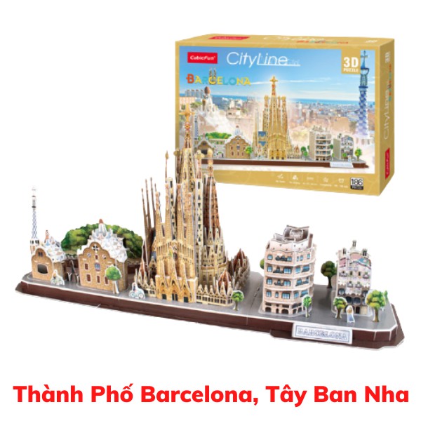 Mô Hình Giấy 3D Cubic Fun CácThành Phố Nổi Tiếng : Paris, London, New York, Moscow, Thượng Hải