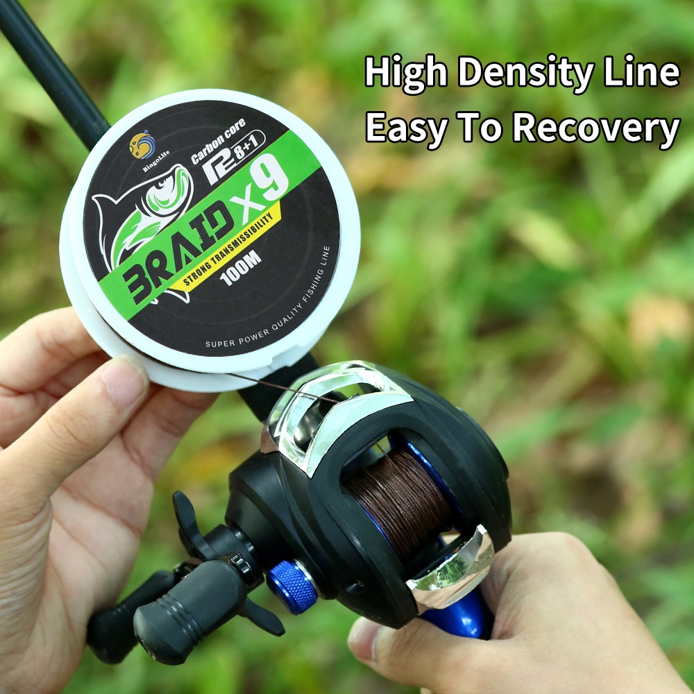 Bingolife Nhật Bản Lõi Carbon x9 Dòng Bánh Mì Bện Fluorocarbon Thuyền Câu Cá Trên Biển Câu Cá Đá 100m