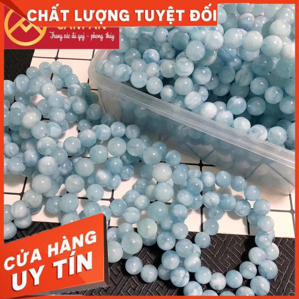 Chuỗi Vòng Tay Aquamarin Tự Nhiên - Trang sức phong thủy Cẩm An