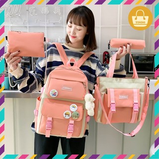 Balo nữ thời trang đi học set 4 món