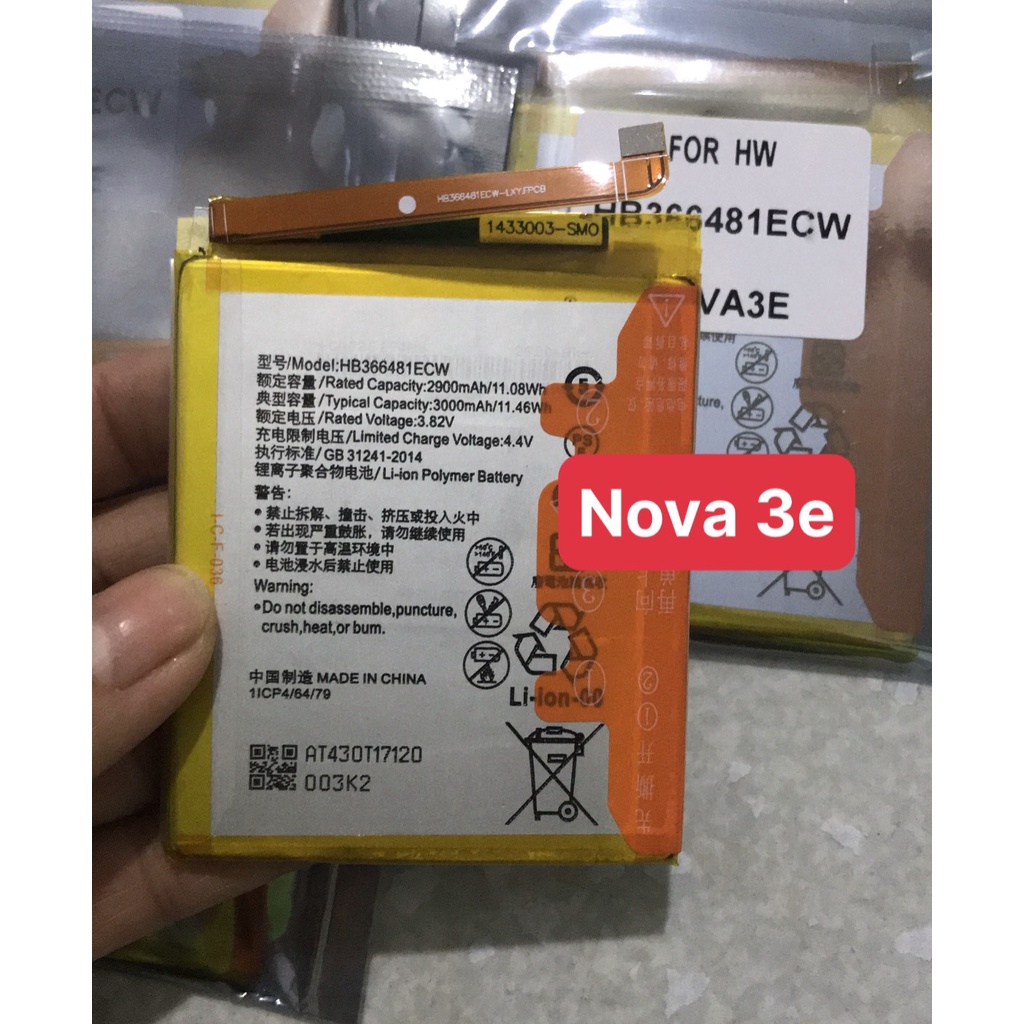 Pin HB366481ECW /Huawei Nova 3E / P9 Lite / Y7 Pro 2018 / Y6 Prime 2018 / Gr5 mini