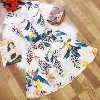 Đầm họa tiết thắt nơ