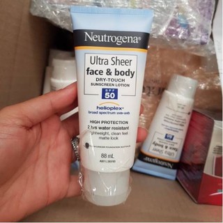 Kem Chống Nắng Neutrogena Ultra Sheer Face & Body Dry Touch Sunscreen Lotion SPF50