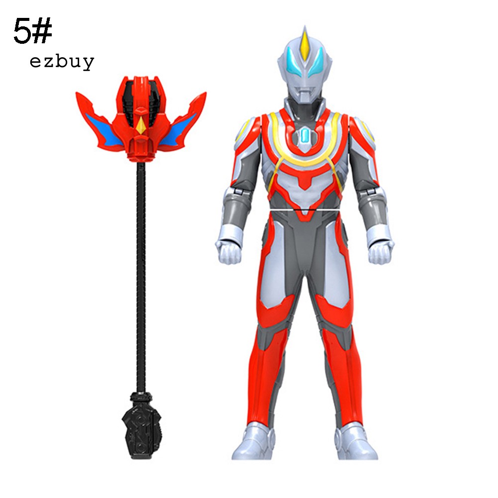 【EY】Ultraman Tiga Gree Model PVC Action Figure Statue with LED Sound Kids Toy Gift