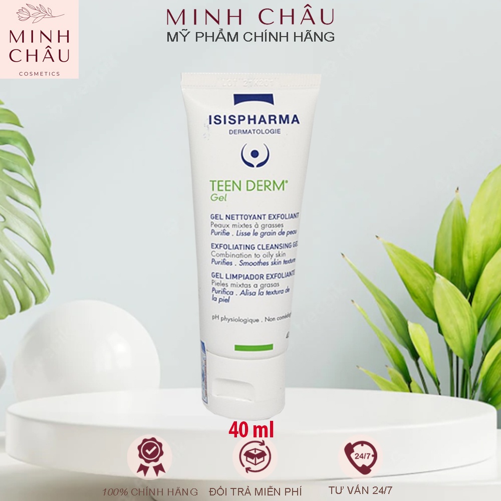 Teen Derm Gel Isis Pharma Sữa Rửa Mặt Giảm Nhờn, Ngừa Mụn 40mL/150Ml