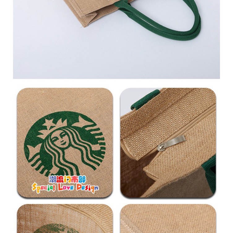 Túi Cói Đi Biển Đi Chơi STARBUC Phòng cách Hàn Quốc Tiện Lợi Sang Chảnh🍒FREESHIP🍒Túi Cói Du Lịch