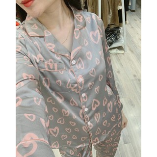 BỘ PIJAMA LỤA HÀN HÌNH TIM