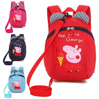 Ba lô ngộ nghĩnh cho bé đi mầm non - peppa pig màu đỏ