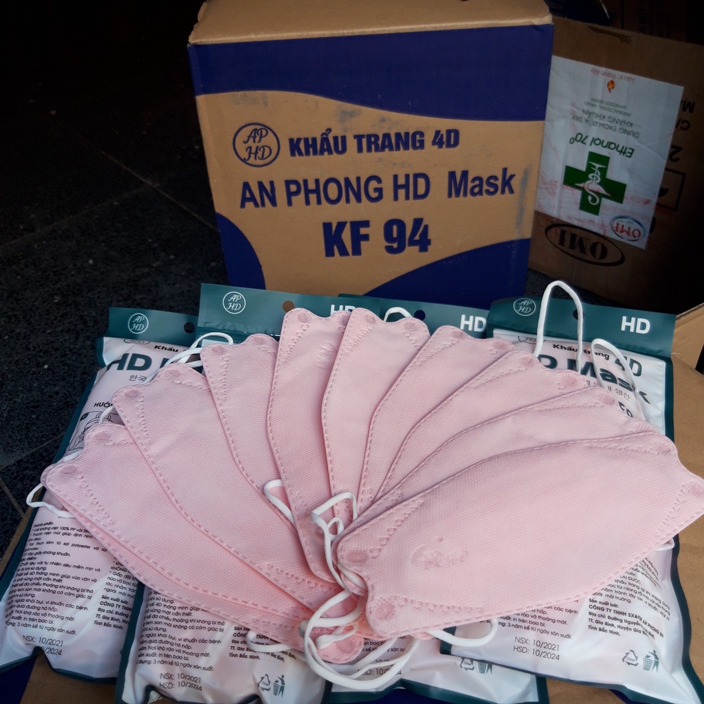 (Combo 10 Chiếc) Khẩu Trang Y Tế KF94 kháng khuẩn, công nghệ Hàn Quốc, Chống Bụi Mịn PM 2.5