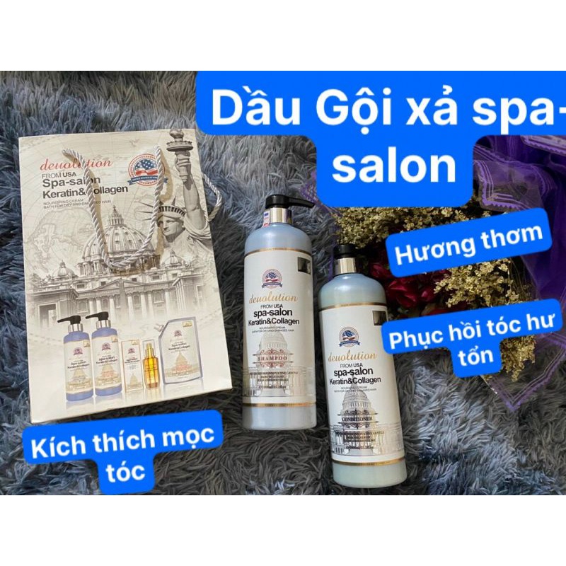 [HÀNG CHÍNH HÃNG] DẦU GỘI XẢ DEVOLUTION SPA SALON HƯƠNG THƠM PHỤC HỒI TÓC HƯ TỔN MỀM MƯỢT CHỐNG RỤNG TÓC