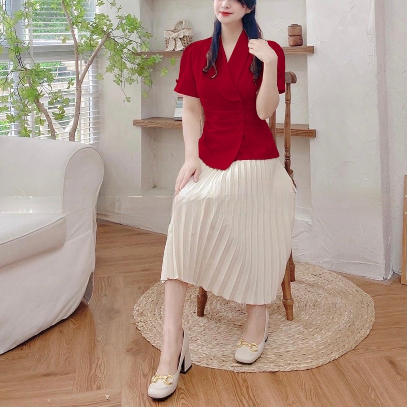 Áo kiểu G583 chất mềm dày dặn đường may sắc nét có Bigsize cho chị em lựa chọn  - GEM Fashion