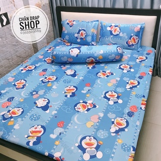 [Nệm cao 3_12cm ] BỘ GA Thun lạnh Việt Nam ( 2 gối nằm+ 1 gối ôm + ga)