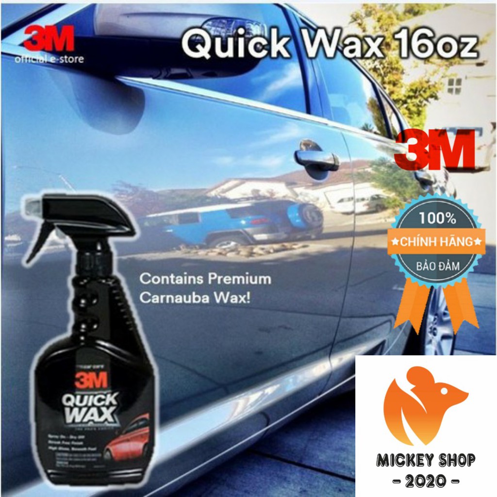 [ CAO CẤP ] Dung Dịch Tăng Độ Bóng Sơn 3M Quick Wax 473ml 39034