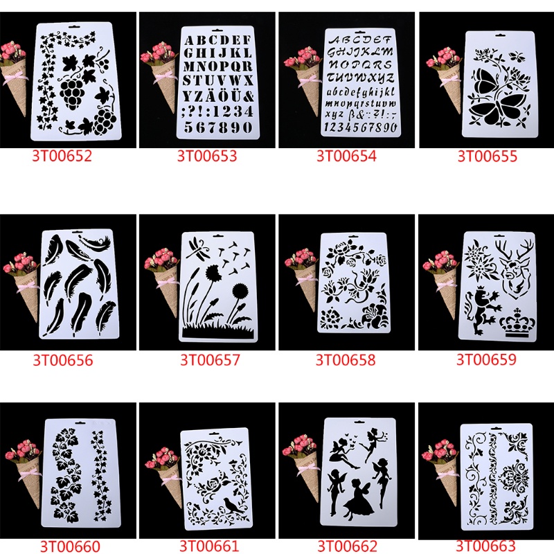 Khuôn Vẽ Trang Trí Album DIY Nhiều Lớp Tiện Dụng