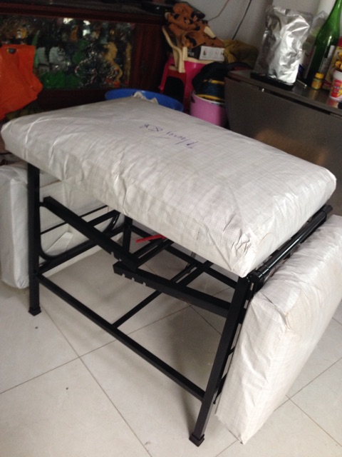 Giường xếp 3 khúc-khung chân sắt
