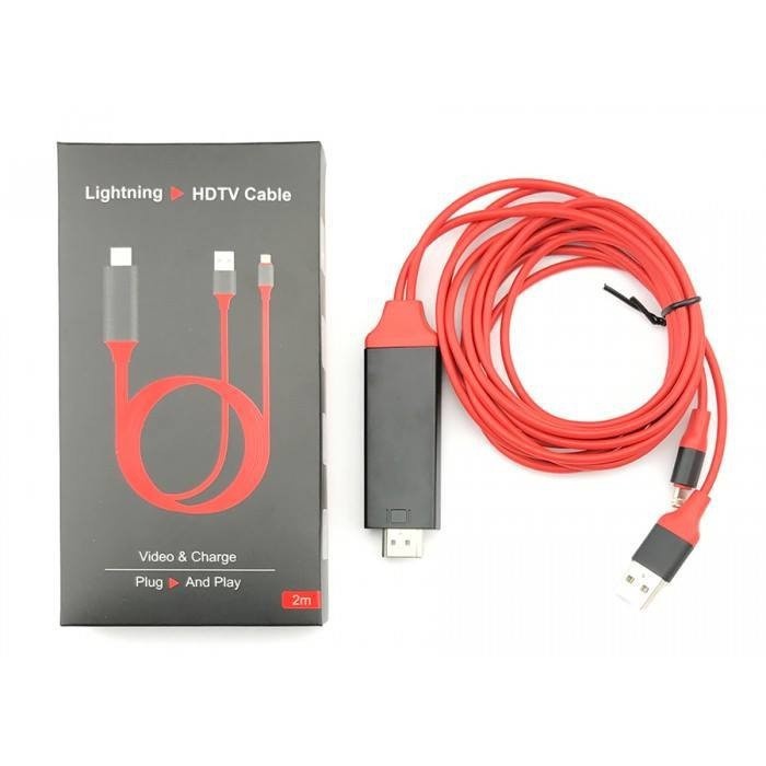 Cáp Lightning kết nối HDMI cho iPhone, iPad, Tivi và máy chiếu chuẩn HDTV Cable Full HD Dây