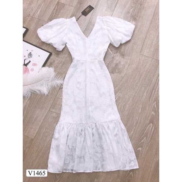 VÁY TRẮNG CỔ V - HÀNG THIẾT KẾ DVC | BigBuy360 - bigbuy360.vn