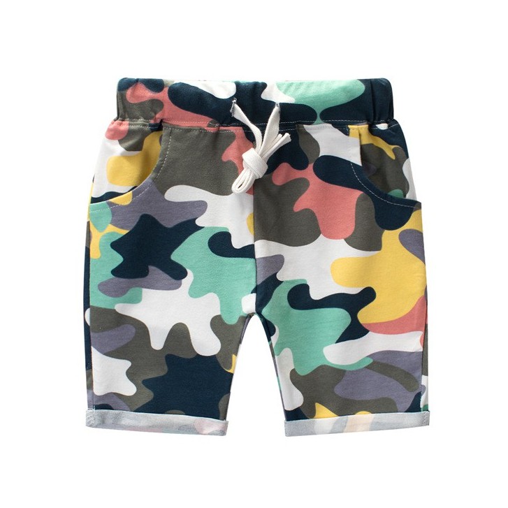 Quần Short Cotton Lưng Vừa In Họa Tiết Khủng Long Thời Trang Mùa Hè Cho Bé Trai