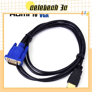 ! Cáp chuyển đổi HDMI sang VGA HDTV cho PC TV màu đen dài 1m/3m/5m