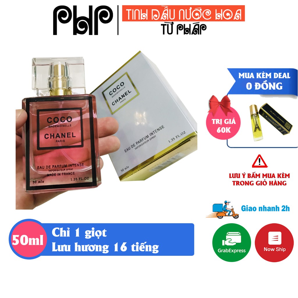 [Lưu hương 8 tiếng] Nước hoa Nữ PHP Coco Mademoiselle dạng tinh dầu 50ml tỏa hương 2 mét, hàng cao cấp