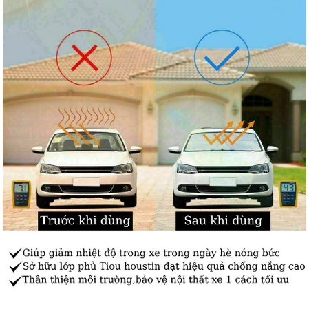 Dù Che Nắng Ô Tô, Ô Che Nắng Kính Lái Xe Hơi Chắn Tia UV, Giảm Nhiệt Bảo Vệ Nội Thất