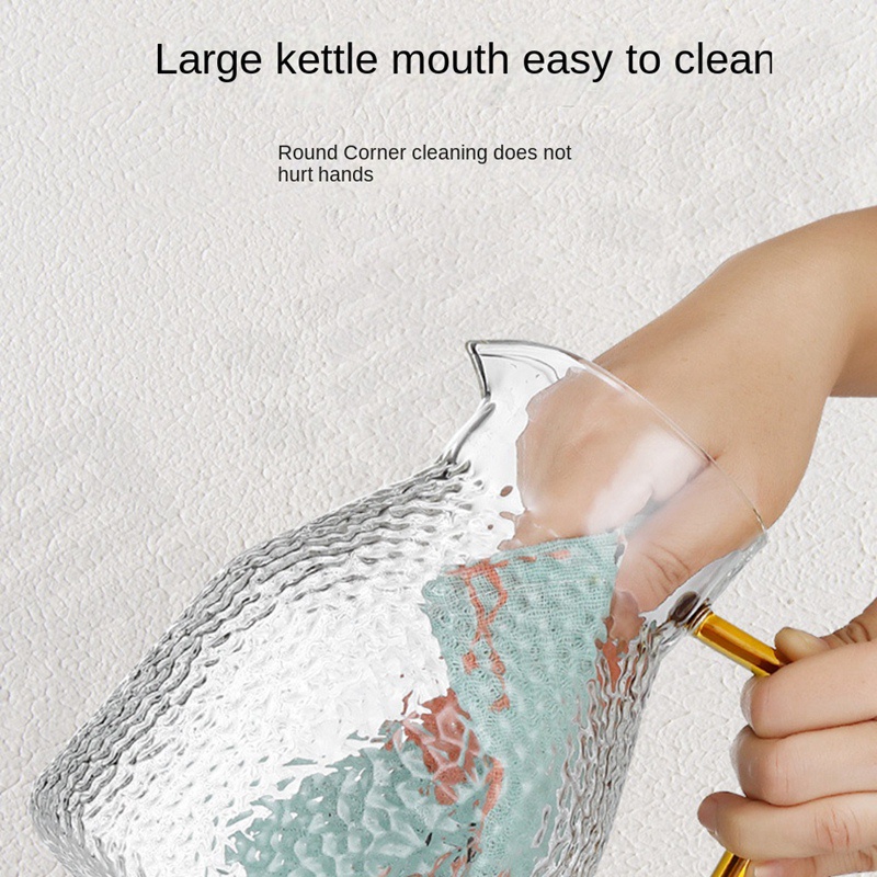 Bình Nước Thủy Tinh Chịu Nhiệt 2000Ml Hình Vuông Tiện Dụng Cho Gia Đình