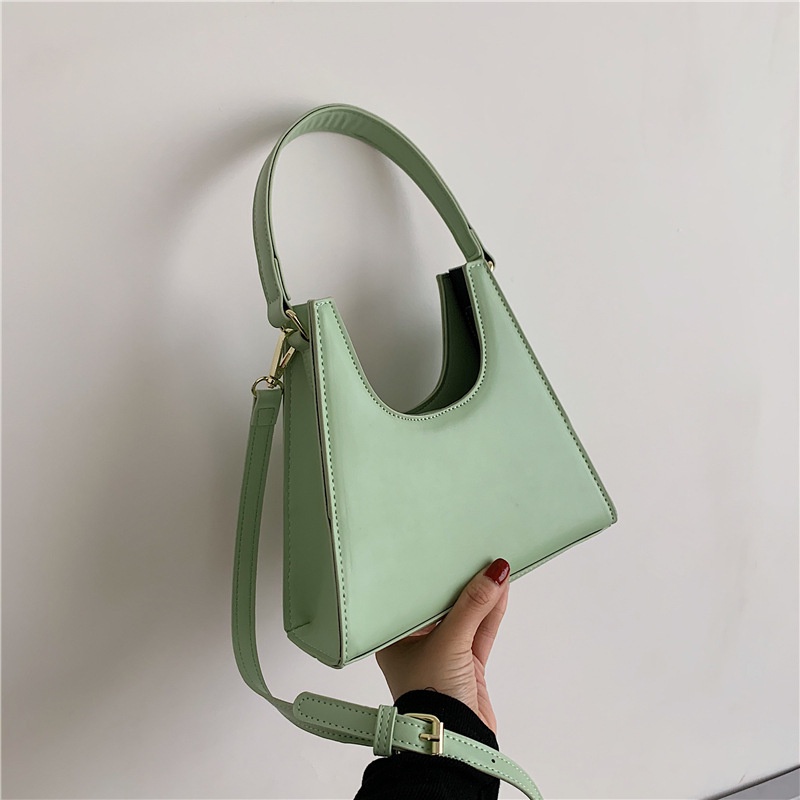 Túi đeo vai IELGY màu trơn phong cách Hàn Quốc thời trang cho nữ