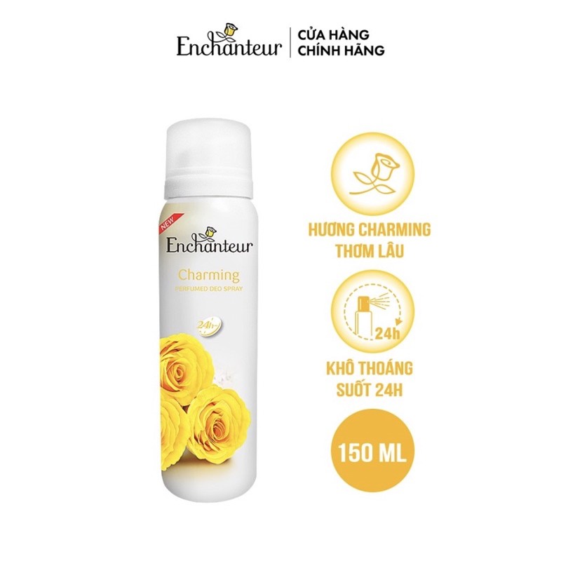 Xịt khử mùi nước hoa ENCHANTEUR nữ 150ml