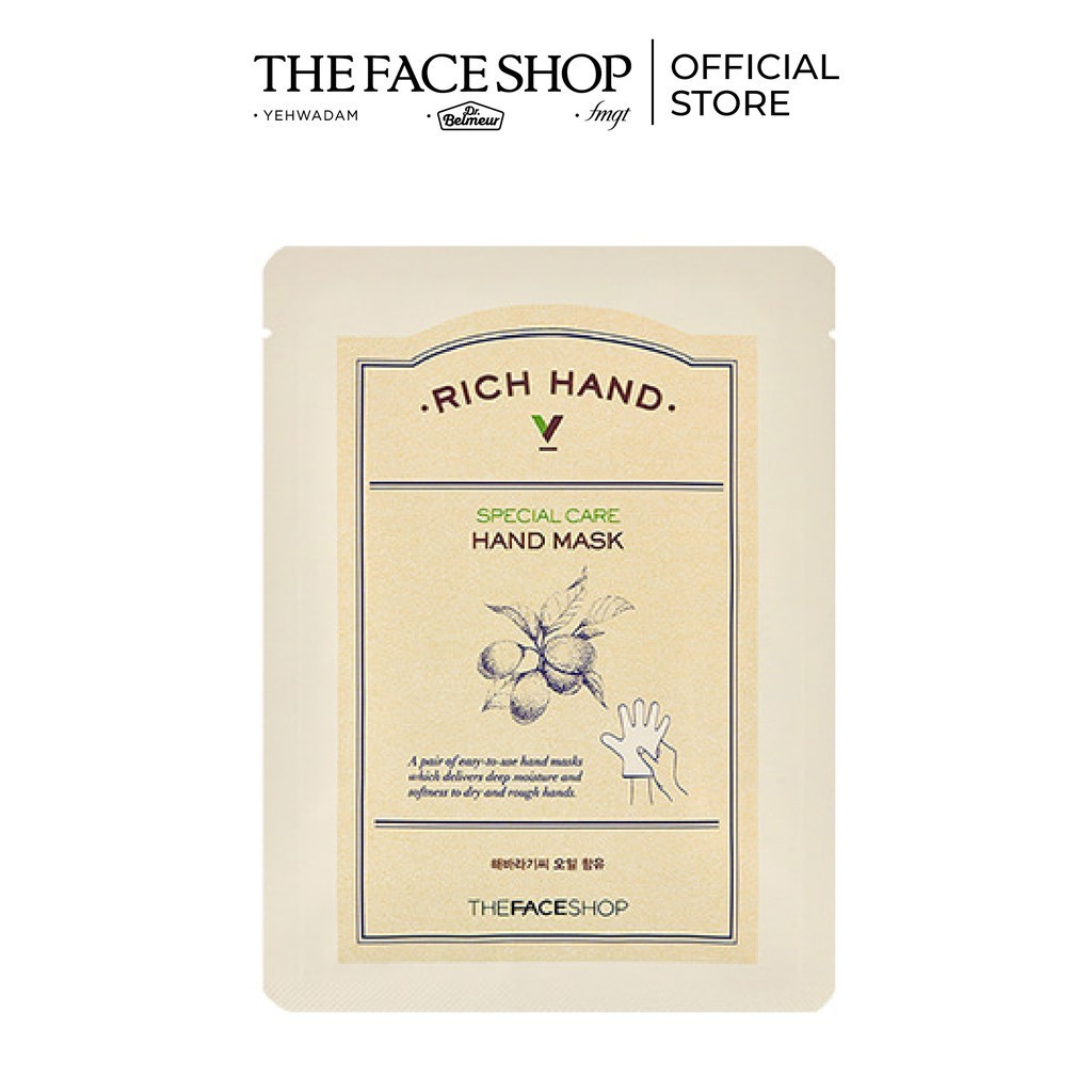 Mặt Nạ Chăm Sóc Tay TheFaceShop Rich Hand V Special Carehand Mask 16ml