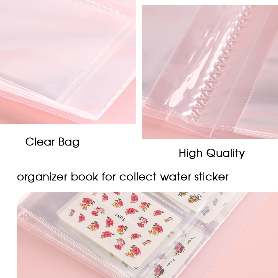 Sách đựng miếng dán nước STZPRONAIL thiết kế đơn giản có 84 ngăn dùng để trưng bày album ảnh/ làm móng