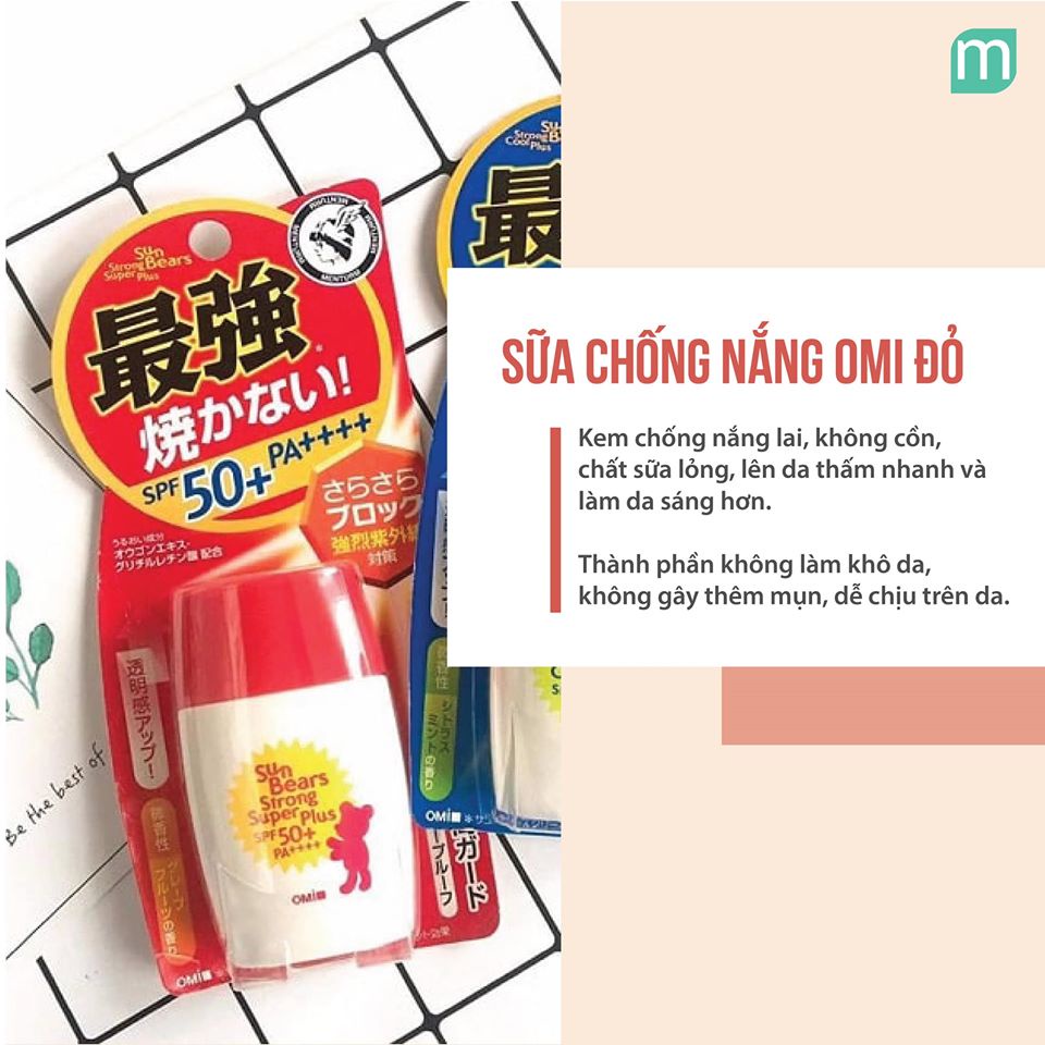 Kem chống nắng bảo vệ tối ưu OMI SUNBEAR SPF 50+ 30ml nhật bản