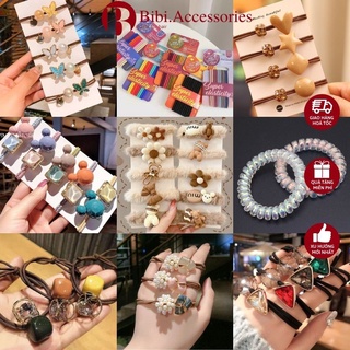 Dây Buộc Tóc ✩ Combo Dây Chun ( Dây Nịt) Cột Tóc Hàn Quốc Dễ Thương Sang Chảnh Xinh Xắn ✩ Kẹp Tóc - Bibi Accessories
