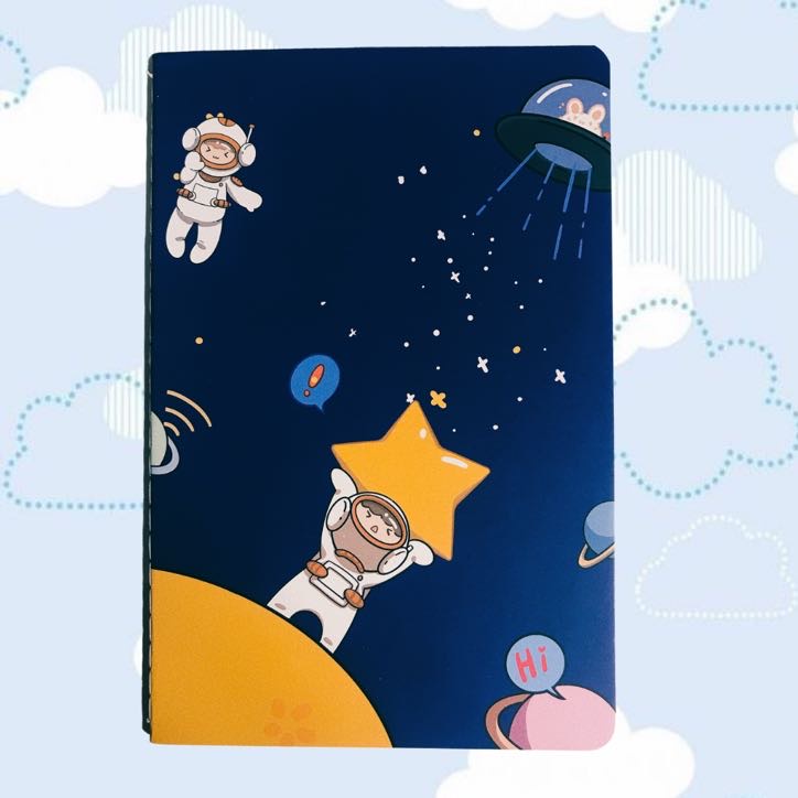 Sổ tay ghi chú dòng kẻ ngang Moka size A5 họa tiết Phi Hành Gia