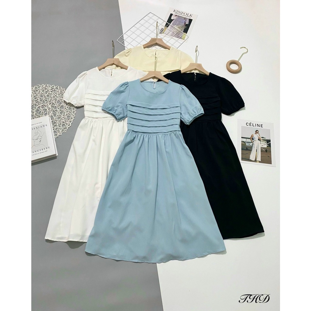 Váy Đầm Mùa Hè Thời Trang Thiết Kế Cao Cấp Chất Đủi Xốp Dày Dặn Mềm Mát 2 Lớp A007 Lin Store66