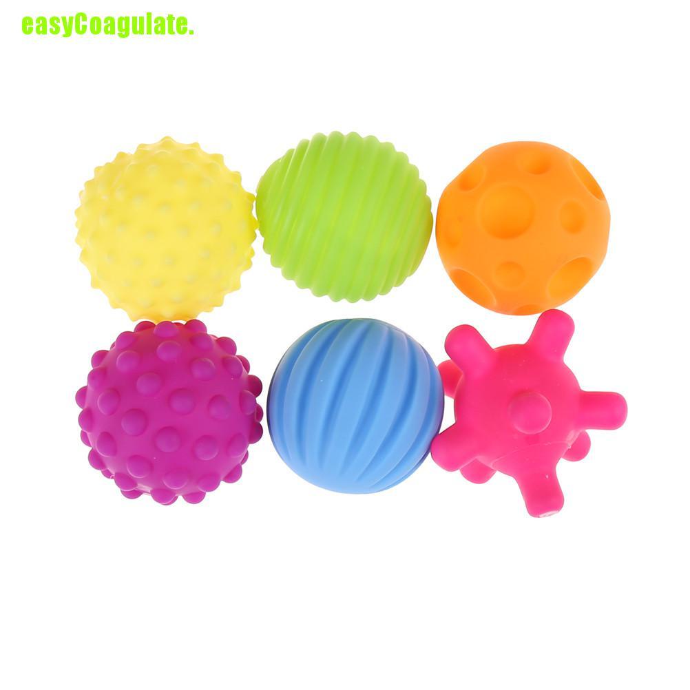 |happiness|6pcs Textured Multi Ball Set develop baby’s tactile senses toy Baby touch hand training ball Massage toys