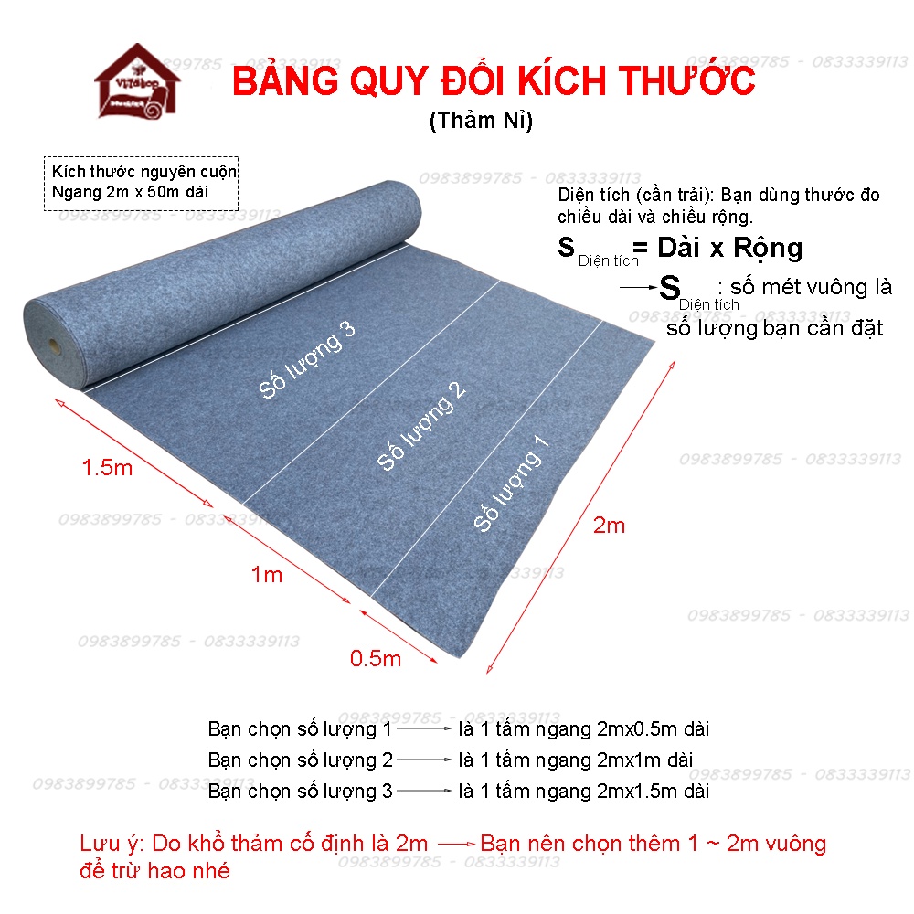 [2mx0.5m] [KHO THẢM NỈ] THẢM NỈ TRẢI SÀN SỰ KIÊN, SHOP THỜI TRANG DÀY 3MM