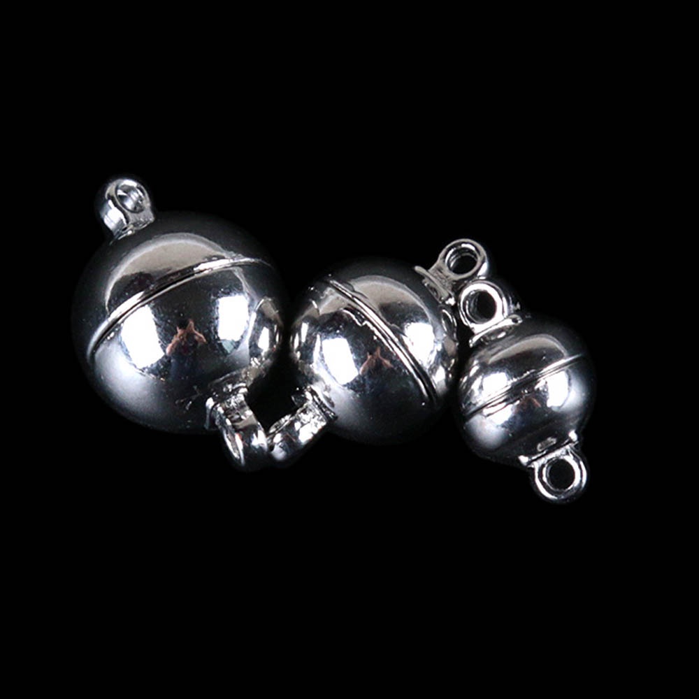 Set 10 Móc Nam Châm Hình Tròn 8mm Dùng Làm Trang Sức Diy