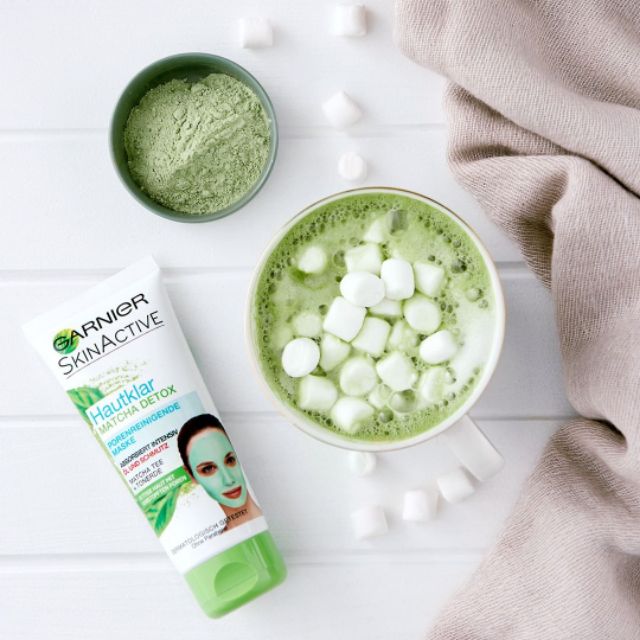 Mặt nạ thải độc trà xanh Matcha Garnier-đức