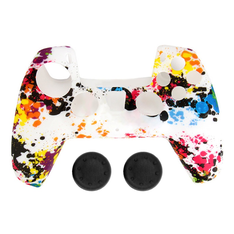 Vỏ bọc silicon họa tiết rằn ri chống bụi cho tay cầm chơi game PlayStation PS5