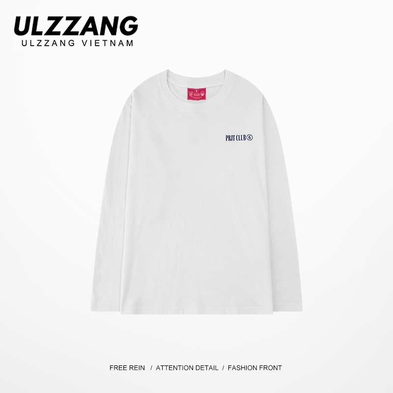 Áo thun dài tay Ulzzang cotton 100% dáng unisex form rộng in hình Prit Club