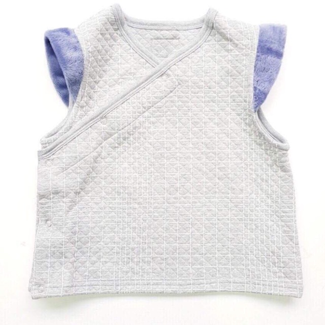 Gilet nỉ trần trám bé gái LILLE HAVEN xuất Hàn (xám)