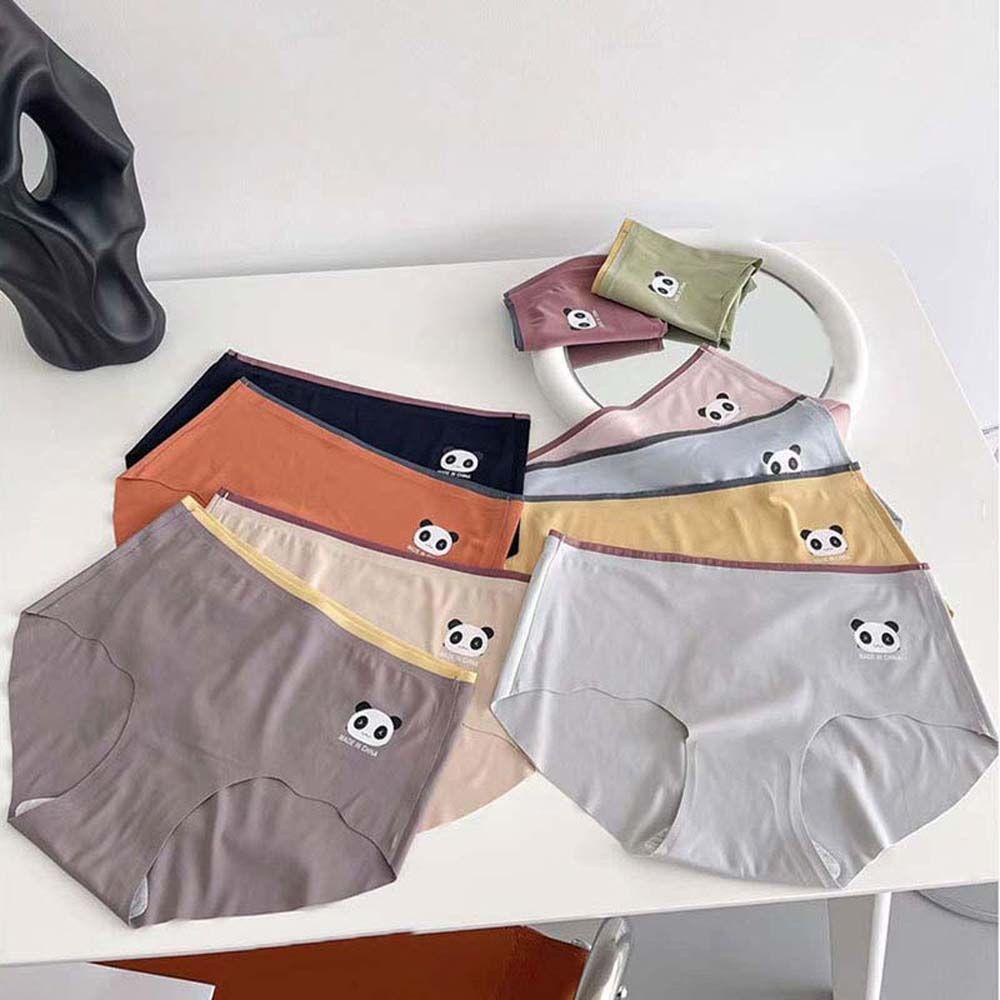 OCEANMAP Quần Lót Cotton Lụa Lạnh Không Đường May Lưng Vừa Phong Cách Hàn Quốc