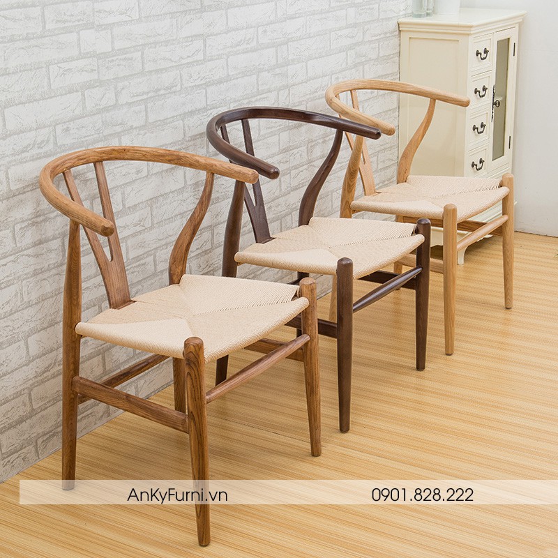 Ghế Wishbone-D, ghế gỗ thiết kế đơn gian thích hợp cho gia đình