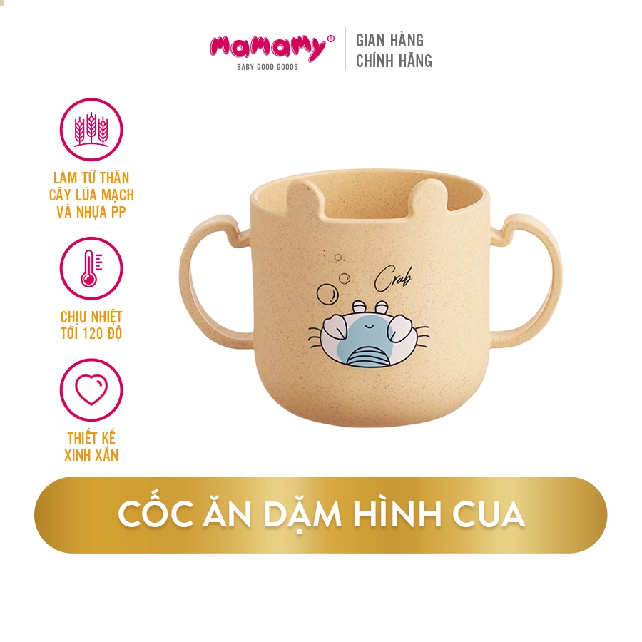 [Quà tặng] Cốc uống nước ăn dặm hình con cua ngộ nghĩnh cho bé Mamamy (giao ngẫu nhiên)